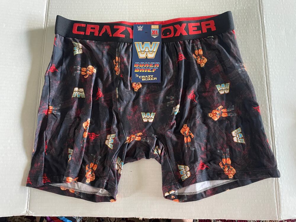 Crazy Boxer WWF Wrestling Men’s Boxers Briefs Loungewear Underwear XL NeW